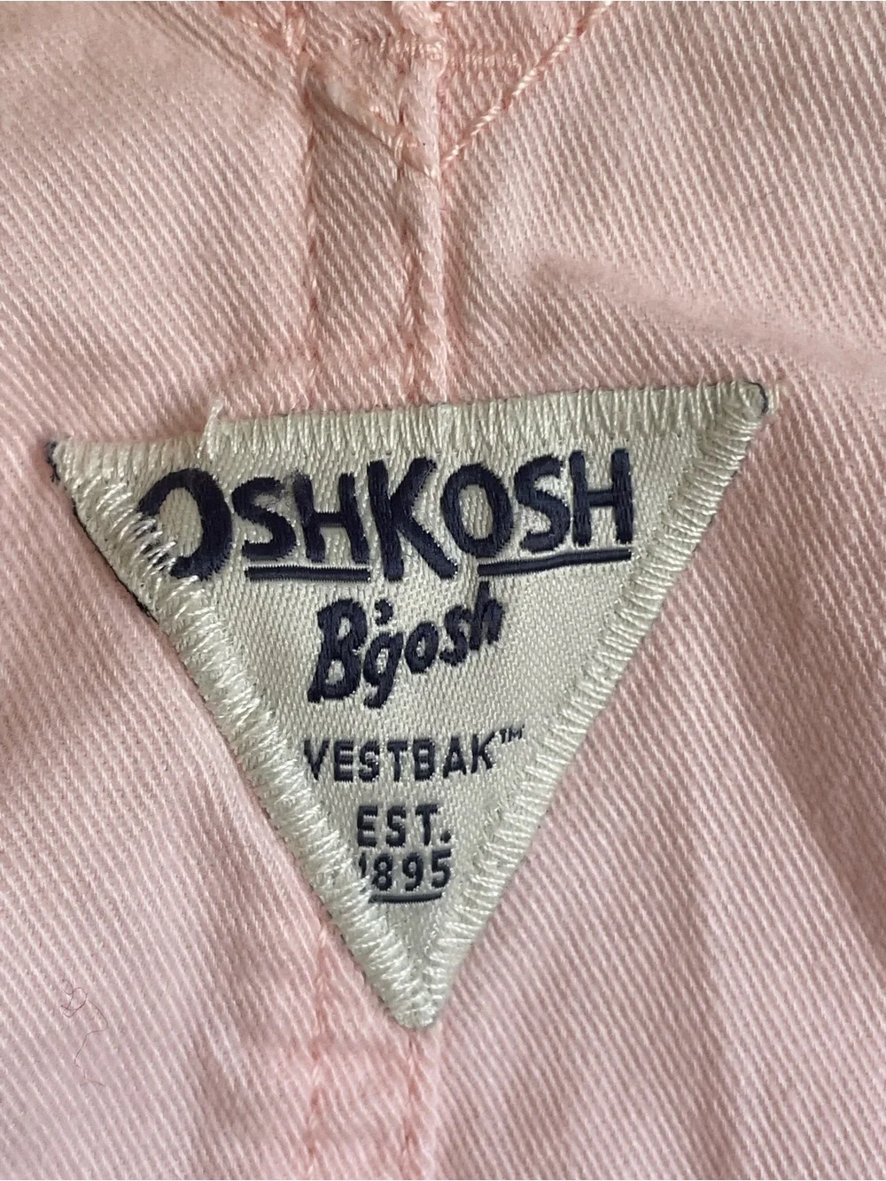 OshKosh B'gosh Light Pink Girls Overall Dress with Cream‎ Patch